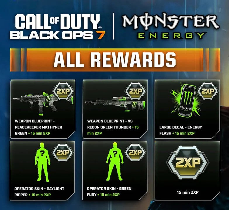 BO7 Monster Energy Full Set Bundle