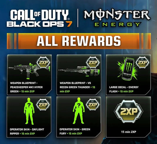 BO7 Monster Energy Full Set Bundle